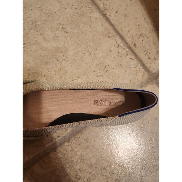 Rothy's "The Knot Point II" Flats in "Diamond Metallic" Silver Size 10.5 - Picture 7 of 12
